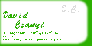 david csanyi business card